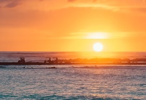 Ocean view from a private villa in Punta Mita during sunset